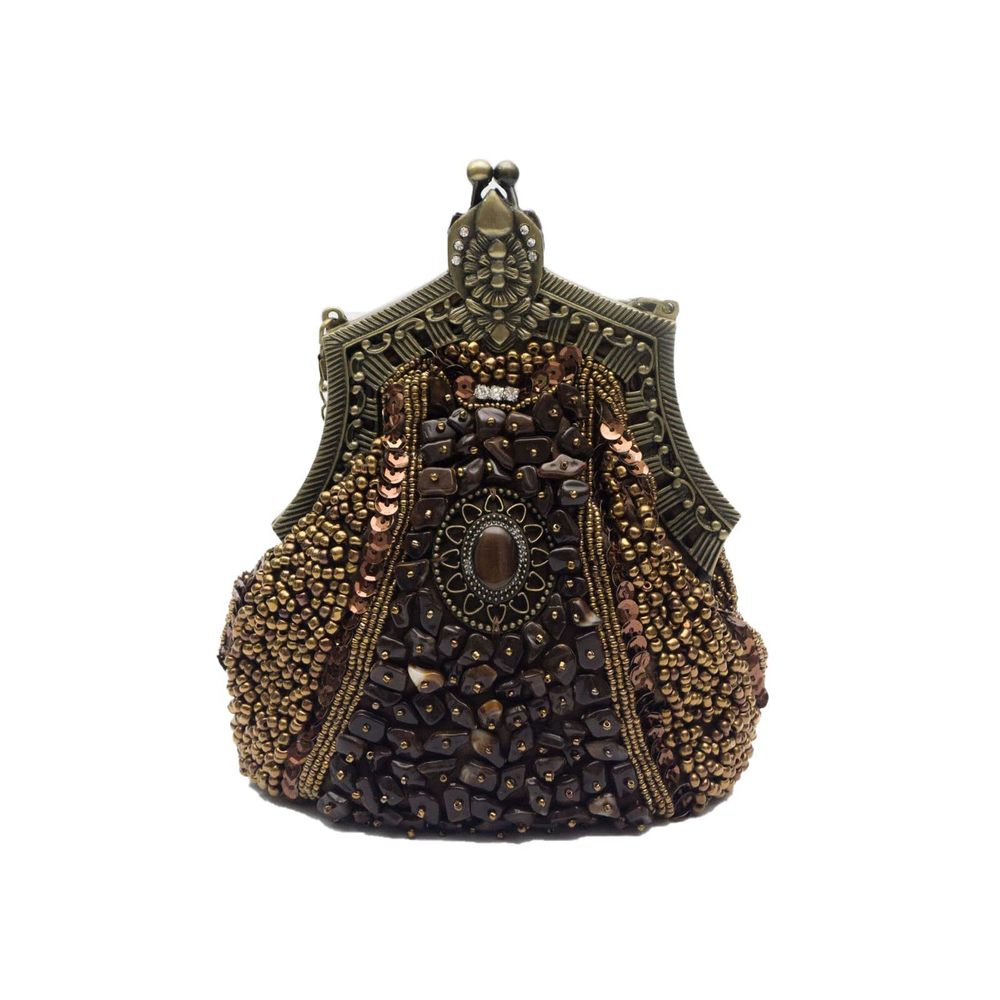 Vintage 1920S Beaded Evening Bag Pearl Clutch Bag Sequin Rhinestone :'D